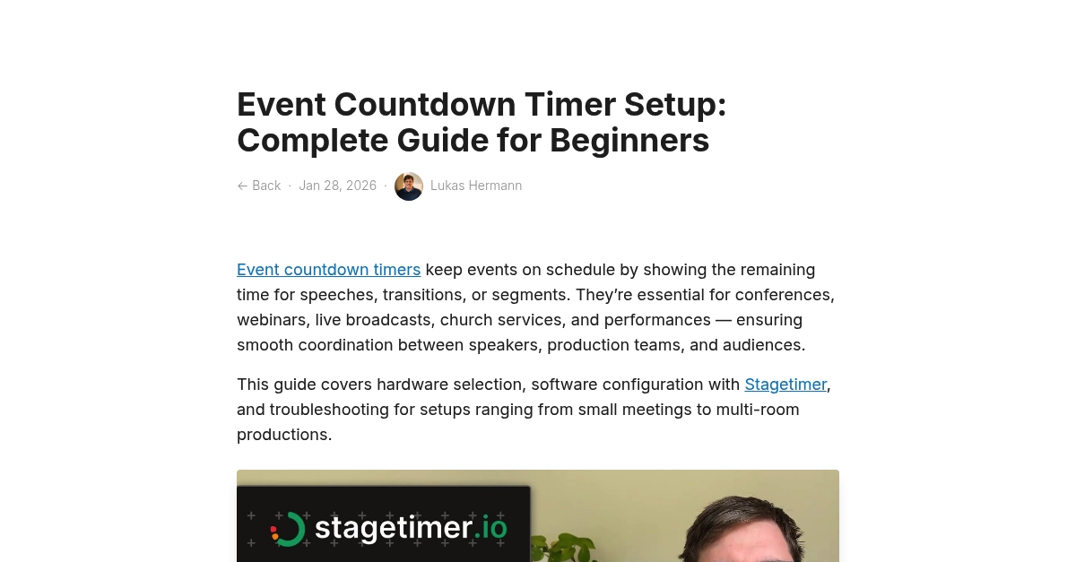 Event Countdown Timer Setup: Complete Guide for Beginners