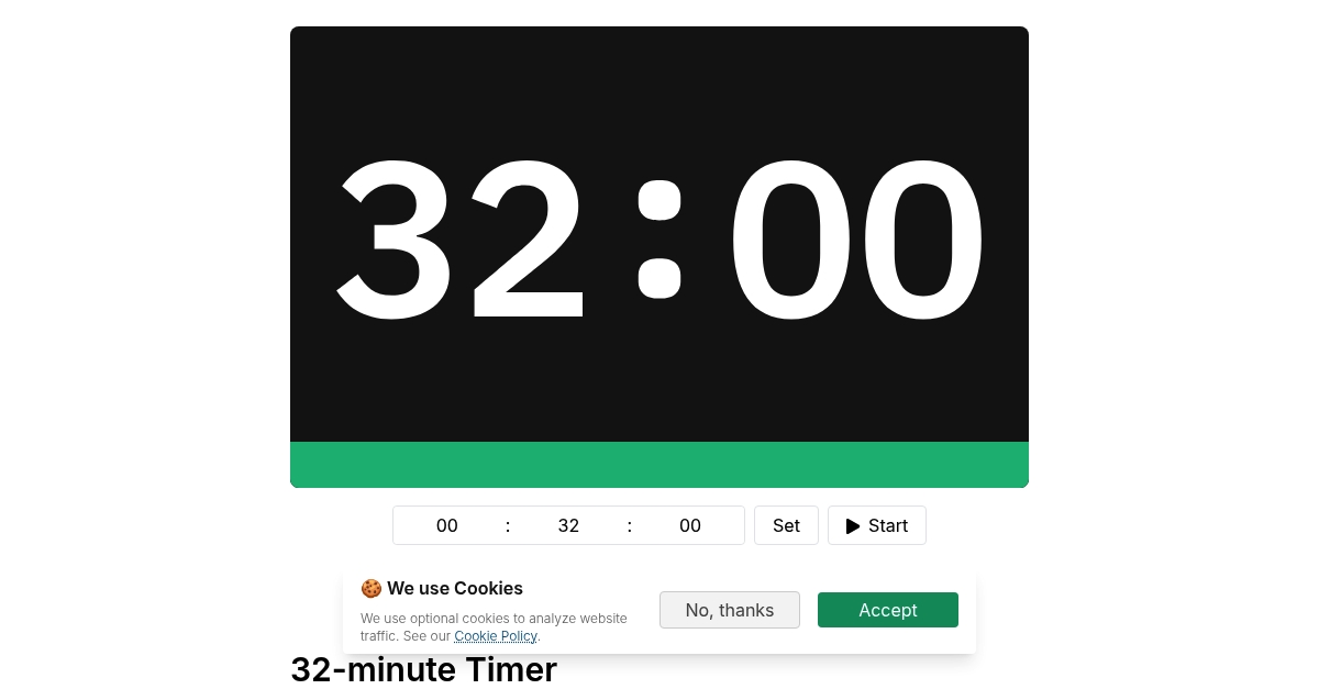 32-minute Timer | stagetimer.io