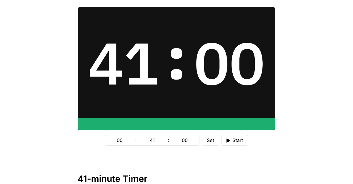 What Time Was It 41 Minutes Ago