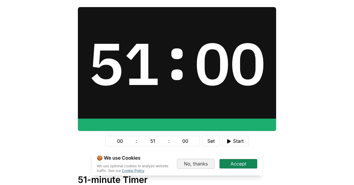 51-minute Timer | stagetimer.io