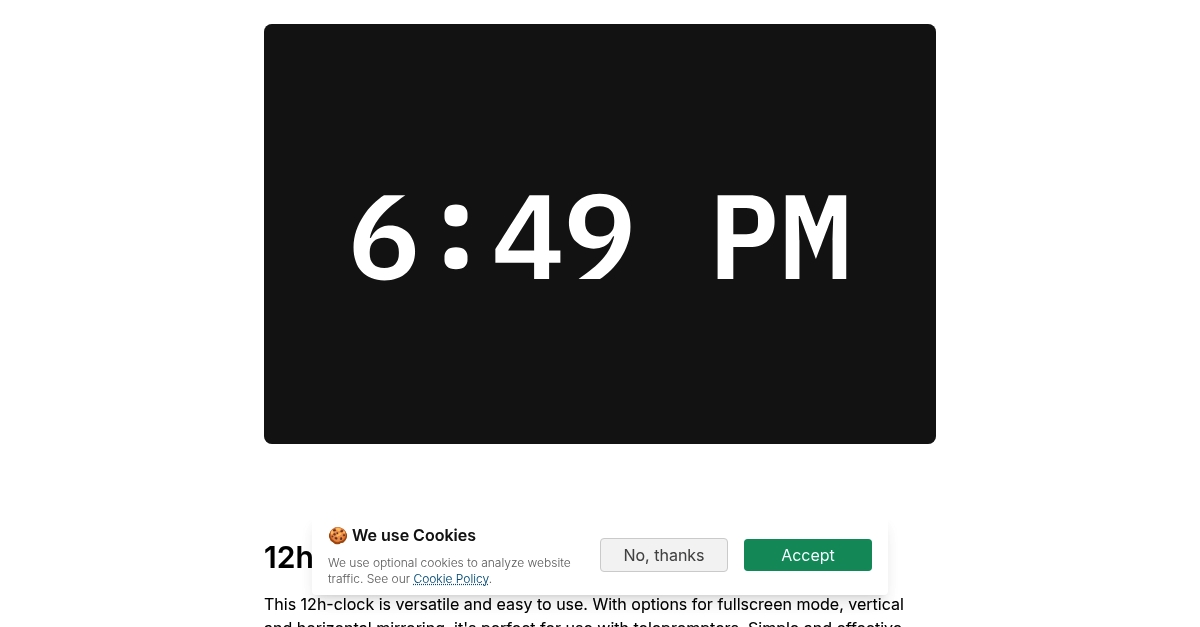 12h-Clock | stagetimer.io