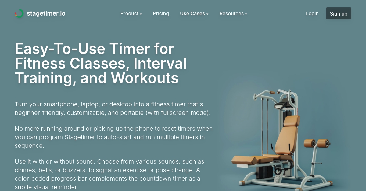 Easy-to-use timer app for fitness classes, interval training, and workouts